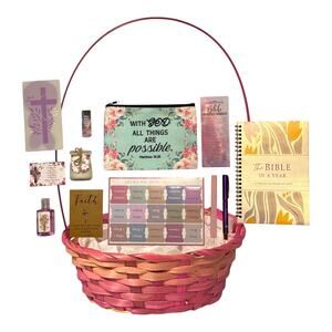 Small Christian Easter Basket Tween Girl | Faith Gift Basket | Religious Easter